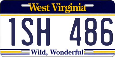 WV license plate 1SH486
