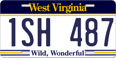 WV license plate 1SH487