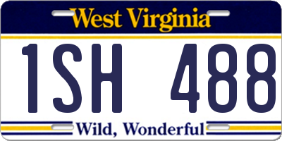 WV license plate 1SH488