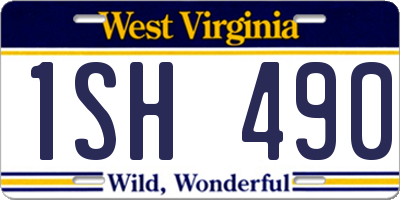 WV license plate 1SH490