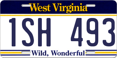 WV license plate 1SH493