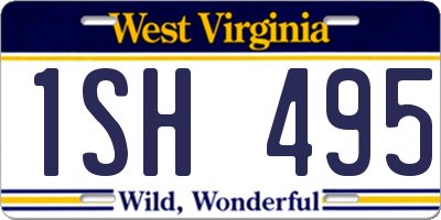 WV license plate 1SH495