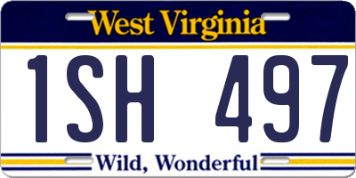 WV license plate 1SH497