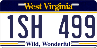 WV license plate 1SH499