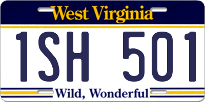 WV license plate 1SH501