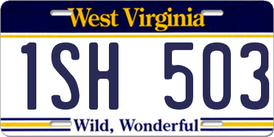 WV license plate 1SH503