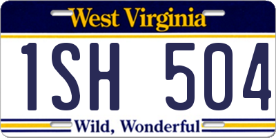 WV license plate 1SH504