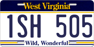WV license plate 1SH505