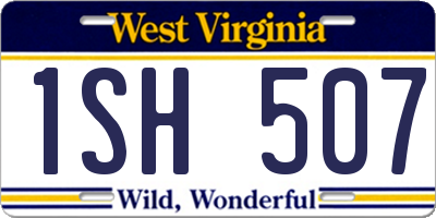 WV license plate 1SH507