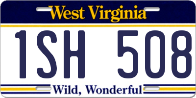 WV license plate 1SH508
