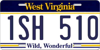 WV license plate 1SH510