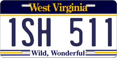 WV license plate 1SH511