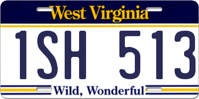 WV license plate 1SH513