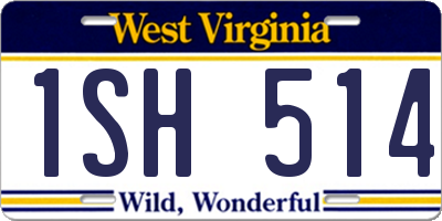 WV license plate 1SH514