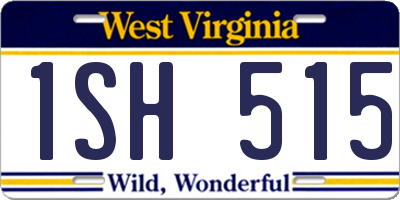 WV license plate 1SH515