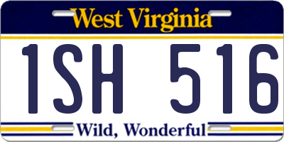 WV license plate 1SH516