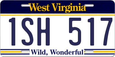 WV license plate 1SH517