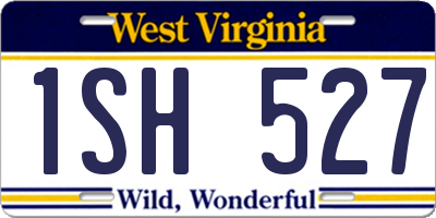 WV license plate 1SH527