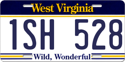 WV license plate 1SH528