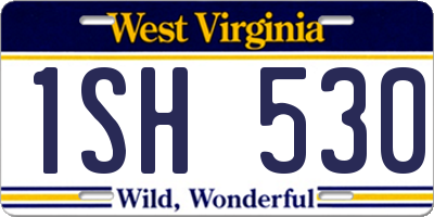 WV license plate 1SH530