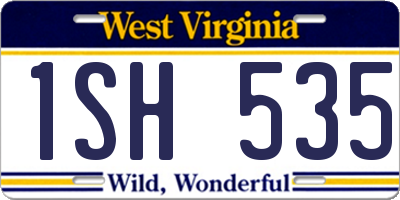 WV license plate 1SH535