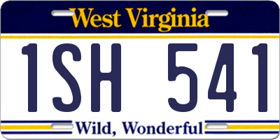 WV license plate 1SH541