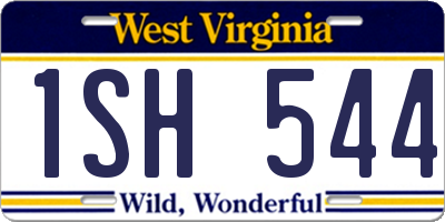 WV license plate 1SH544