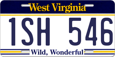 WV license plate 1SH546
