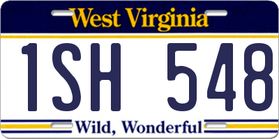 WV license plate 1SH548