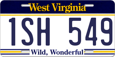 WV license plate 1SH549