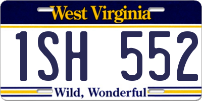 WV license plate 1SH552
