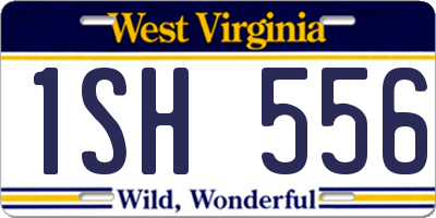 WV license plate 1SH556