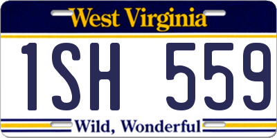 WV license plate 1SH559