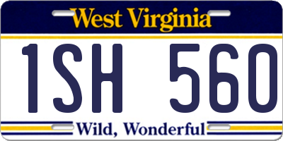 WV license plate 1SH560