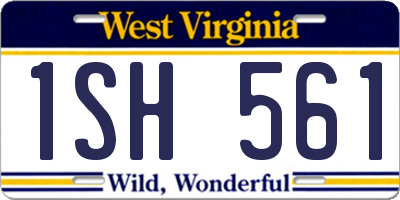 WV license plate 1SH561