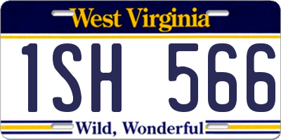 WV license plate 1SH566