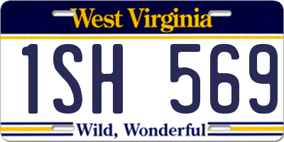 WV license plate 1SH569