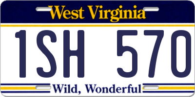WV license plate 1SH570