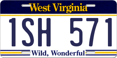 WV license plate 1SH571