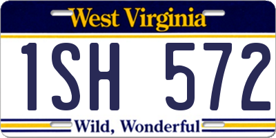 WV license plate 1SH572