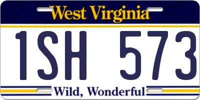 WV license plate 1SH573