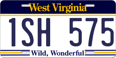 WV license plate 1SH575