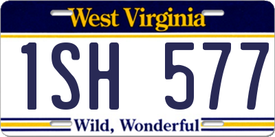 WV license plate 1SH577
