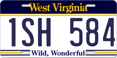 WV license plate 1SH584