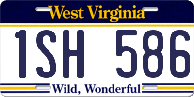 WV license plate 1SH586
