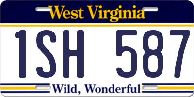 WV license plate 1SH587