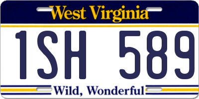 WV license plate 1SH589