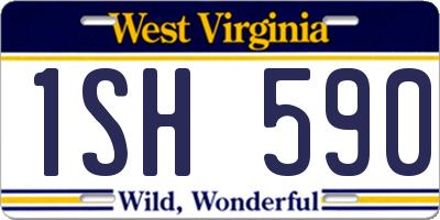 WV license plate 1SH590