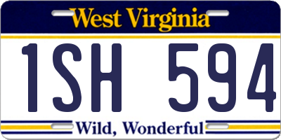 WV license plate 1SH594