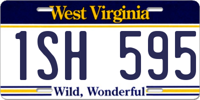 WV license plate 1SH595